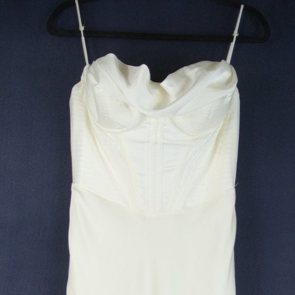 NEW House of CB London Charmaine Ivory Corset Maxi Dress size L+ #1429 - Picture 3 of 10
